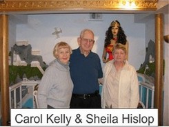 Carol Kelly and Sheila Hislop in the Marston Family Wonder Woman Museum